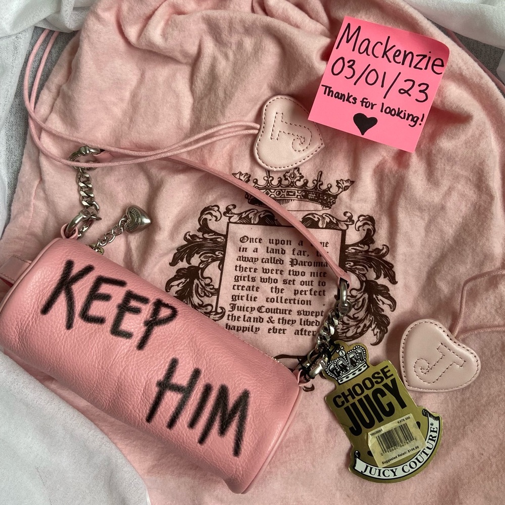 NWT ๐ RARE Juicy Couture โKeep Himโ Barrel Bag - Picture 1 of 7